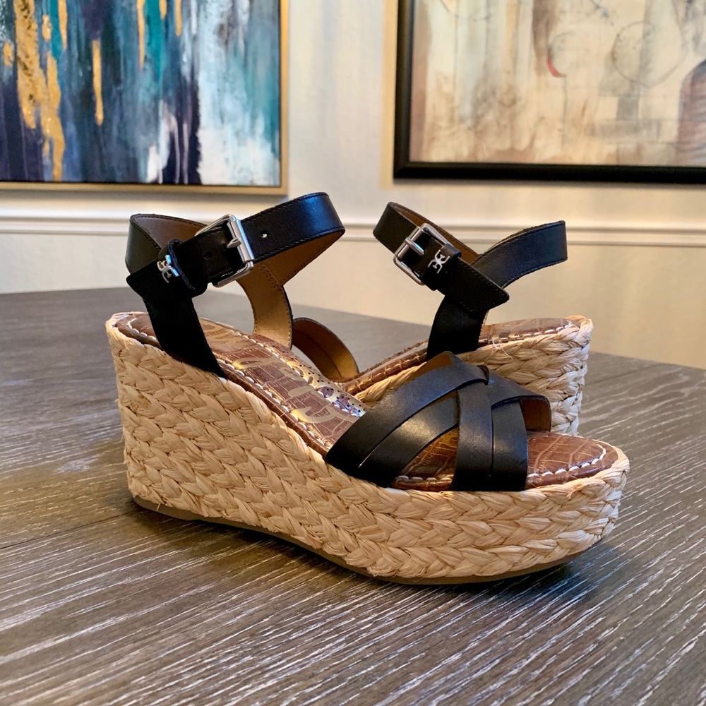Sam Edelman Darline Woven Wedge Sandals, 7M